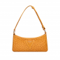 Preview: Hobo-Shoulder-Bag made of ostrich leather in mustard yellow